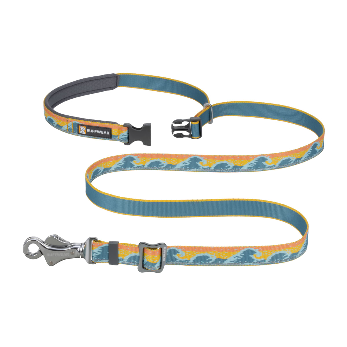 RUFFWEAR Crag, lesă bandă hands free sport câini, ajustabilă, reflectorizantă RUFFWEAR Crag Rising Wave, lesă bandă hands free sport câini, ajustabilă, reflectorizantă, diverse culori, XS-XL(1.8m x 2.5cm)