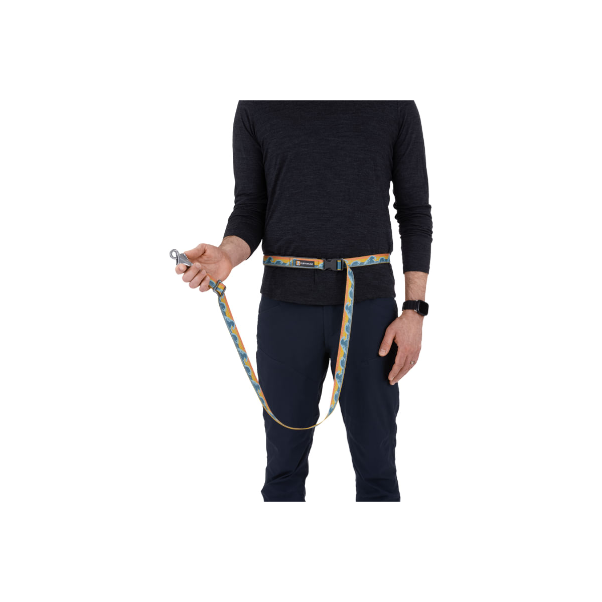 RUFFWEAR Crag, lesă bandă hands free sport câini, ajustabilă, reflectorizantă RUFFWEAR Crag Rising Wave, lesă bandă hands free sport câini, ajustabilă, reflectorizantă, diverse culori, XS-XL(1.8m x 2.5cm)