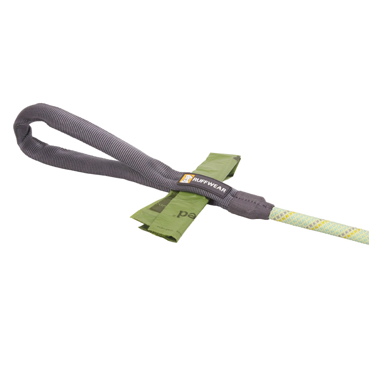 RUFFWEAR Just-a-Cinch, lesă cordelină slip cu limitator câini, reflectorizantă RUFFWEAR Just-a-Cinch Moss Green, lesă cordelină slip cu limitator câini, reflectorizantă, verde, XS-XL(1.5m x 1.1cm)