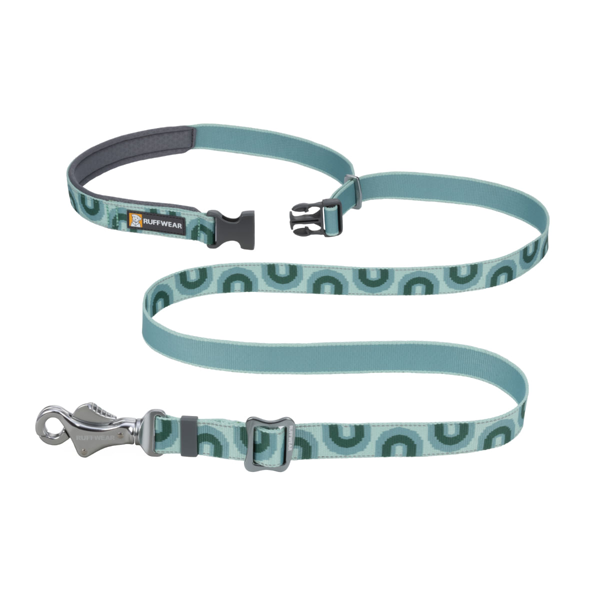 RUFFWEAR Crag, lesă bandă hands free sport câini, ajustabilă, reflectorizantă RUFFWEAR Crag Grassy Oxbow, lesă bandă hands free sport câini, ajustabilă, reflectorizantă, diverse culori, XS-XL(1.8m x 2.5cm)