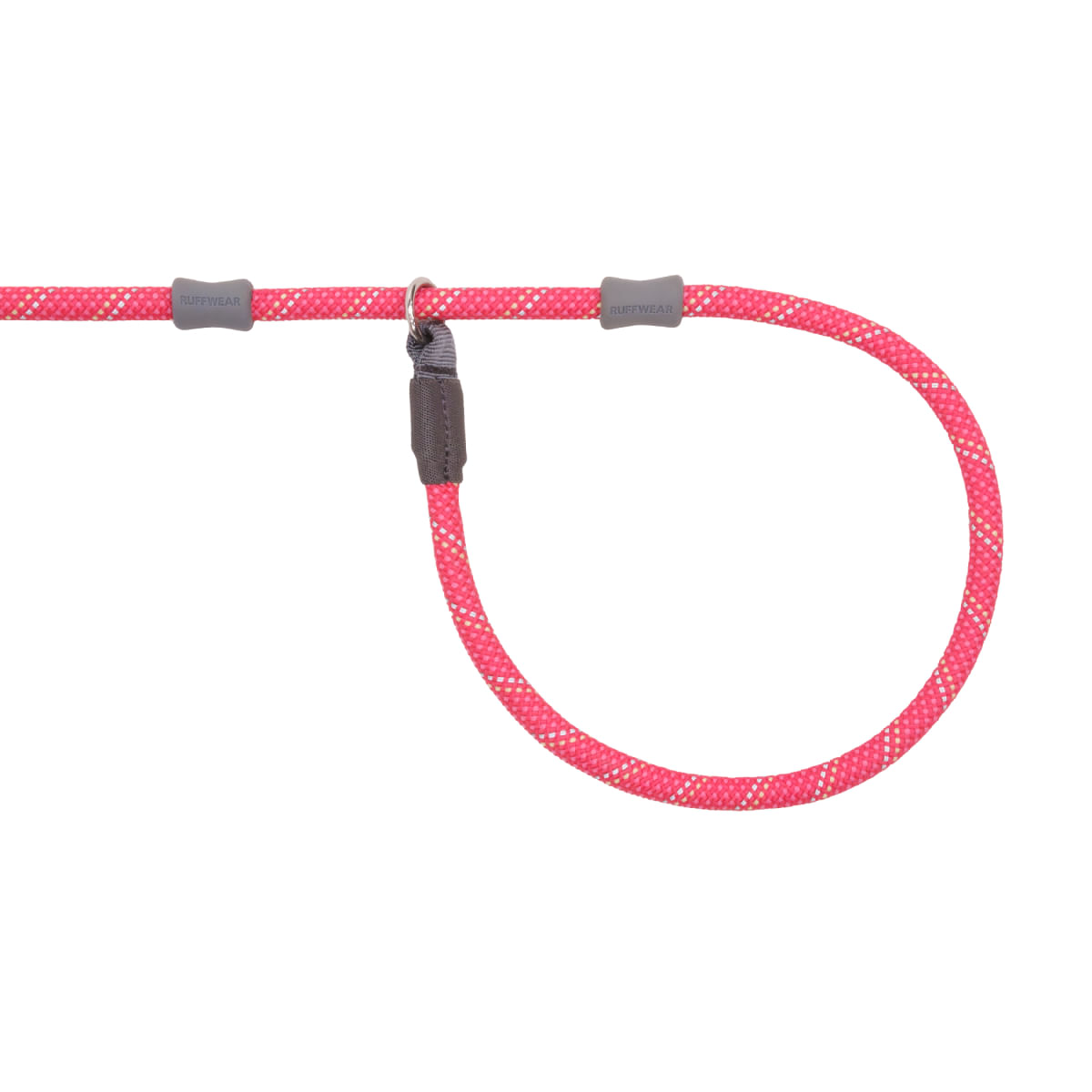 RUFFWEAR Just-a-Cinch, lesă cordelină slip cu limitator câini, reflectorizantă RUFFWEAR Just-a-Cinch Fireweed Pink, lesă cordelină slip cu limitator câini, reflectorizantă, roz, XS-XL(1.5m x 1.1cm)