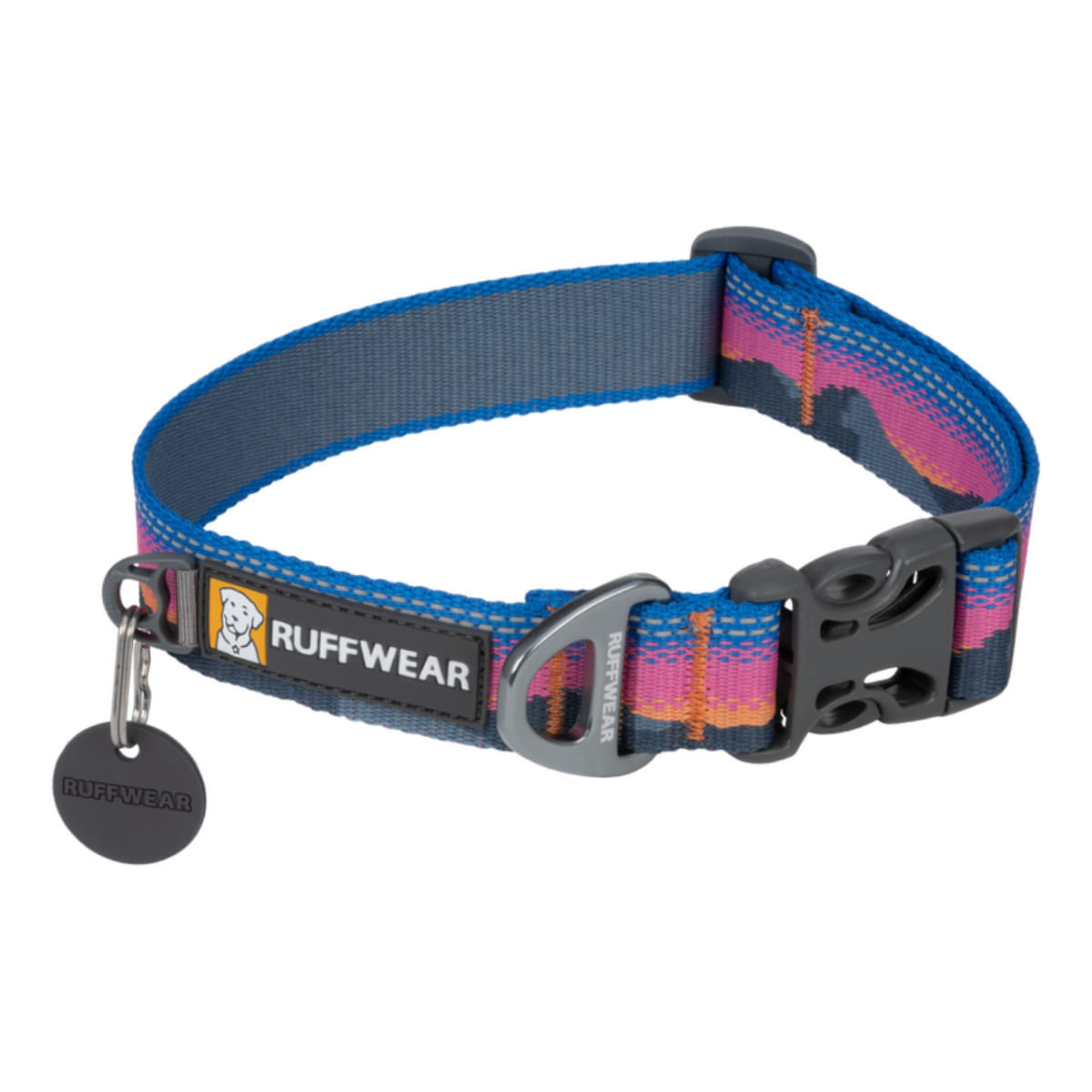 RUFFWEAR Crag, zgardă bandă câini, ajustabilă, reflectorizantă RUFFWEAR Crag Alpine Dusk, zgardă bandă câini, ajustabilă, reflectorizantă, multicolor, L(51-66 x 2.5cm)