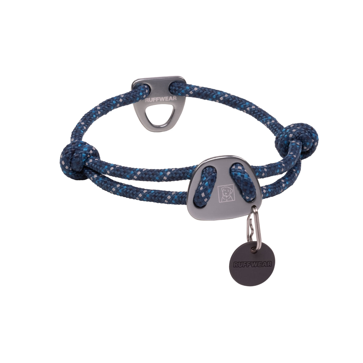 RUFFWEAR Knot a Collar, zgardă cordelină sport câini, ajustabilă, reflectorizantă RUFFWEAR Knot a Collar Blue Moon, zgardă cordelină sport câini, ajustabilă, reflectorizantă, albastru, M(36-51  x 0.7cm) - 1 | YEO