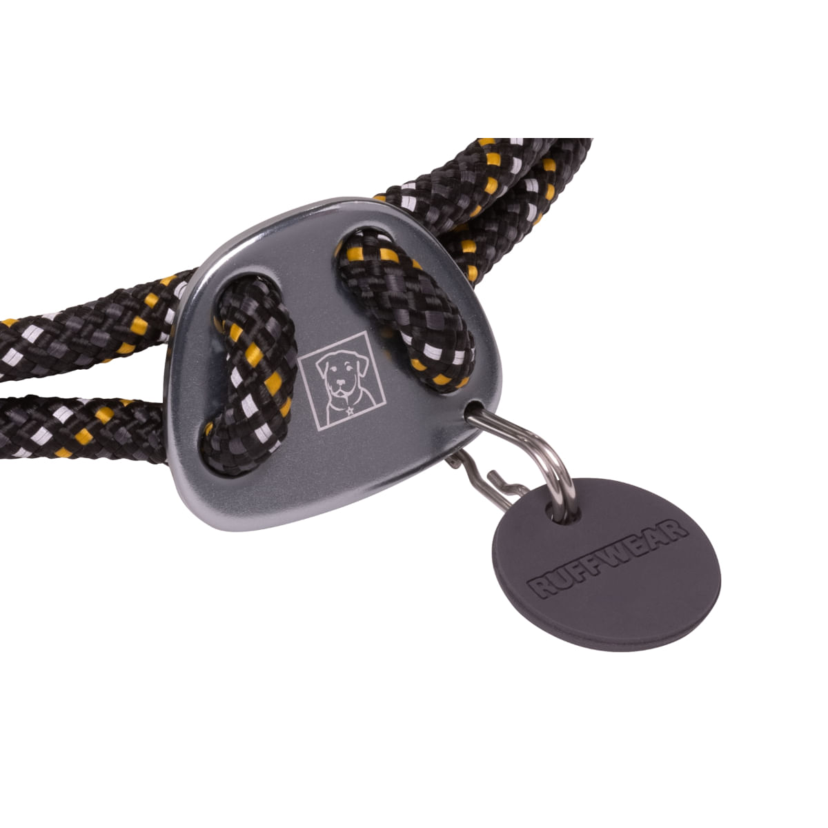 RUFFWEAR Knot a Collar, zgardă cordelină sport câini, ajustabilă, reflectorizantă RUFFWEAR Knot a Collar Obsidian Black, zgardă cordelină sport câini, ajustabilă, reflectorizantă, negru, L(51-66  x 0.7cm) - 2 | YEO