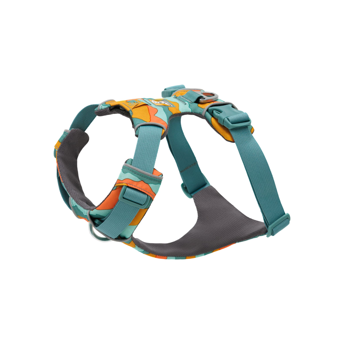 RUFFWEAR Front Rage, ham prindere dublă(piept&amp;spate) dresaj câini, ajustabil, reflectorizant RUFFWEAR Front Rage Spring Mountains, ham prindere dublă(piept&amp;spate) dresaj câini, ajustabil, reflectorizant, verde și portocaliu, XS(33-43cm)