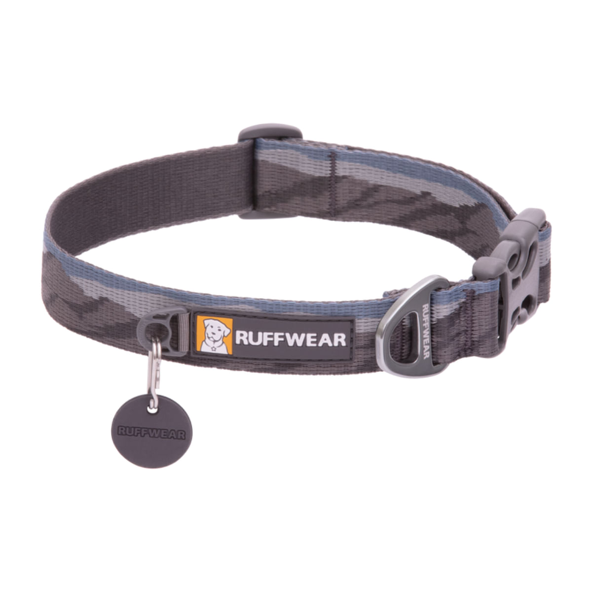 RUFFWEAR Flat Out, zgardă bandă câini, ajustabilă RUFFWEAR Flat Out Rocky Mountains, zgardă bandă câini, ajustabilă, albastru și gri, S(28-36  x 2cm) - 1 | YEO