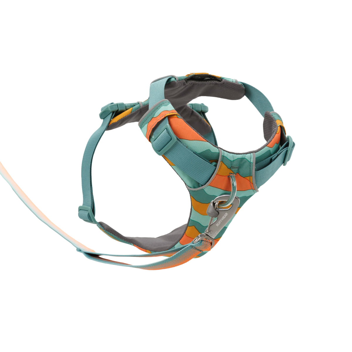 RUFFWEAR Front Rage, ham prindere dublă(piept&amp;spate) dresaj câini, ajustabil, reflectorizant RUFFWEAR Front Rage Spring Mountains, ham prindere dublă(piept&amp;spate) dresaj câini, ajustabil, reflectorizant, verde și portocaliu, XS(33-43cm)