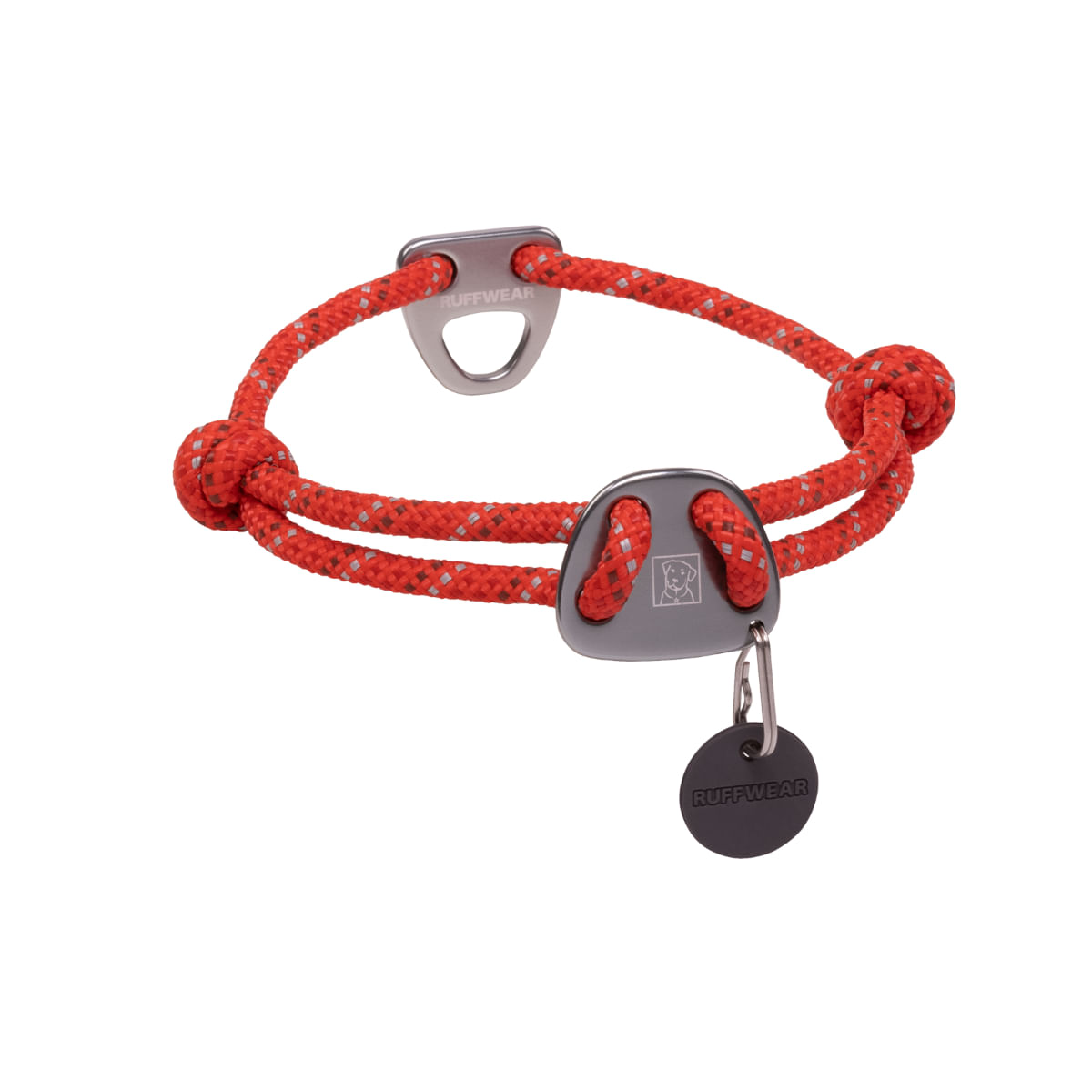 RUFFWEAR Knot a Collar, zgardă cordelină sport câini, ajustabilă, reflectorizantă RUFFWEAR Knot a Collar Red Sumac, zgardă cordelină sport câini, ajustabilă, reflectorizantă, roșu, L(51-66  x 0.7cm) - 1 | YEO