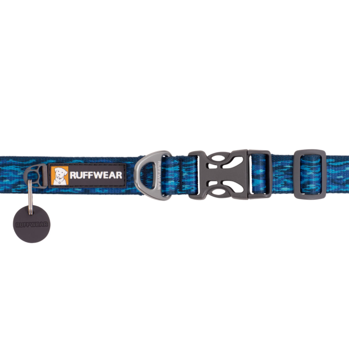 RUFFWEAR Flat Out, zgardă bandă câini, ajustabilă RUFFWEAR Flat Out Oceanic Distortion, zgardă bandă câini, ajustabilă, albastru, M(36-51  x 2.5cm) - 2 | YEO