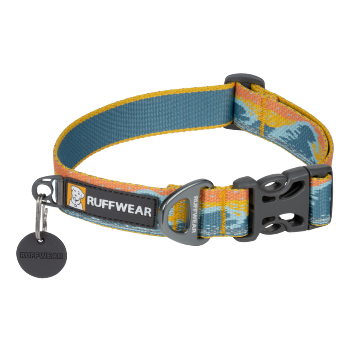 RUFFWEAR Crag, zgardă bandă câini, ajustabilă, reflectorizantă RUFFWEAR Crag Rising Wave, zgardă bandă câini, ajustabilă, reflectorizantă, multicolor, M(36-51 x 2.5cm)