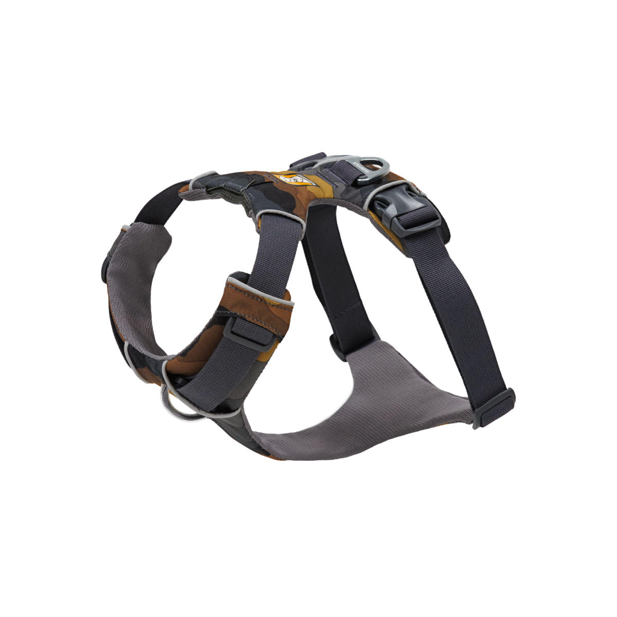 RUFFWEAR Front Rage, ham prindere dublă(piept&amp;spate) dresaj câini, ajustabil, reflectorizant RUFFWEAR Front Rage Moonlight Mountains, ham prindere dublă(piept&amp;spate) dresaj câini, ajustabil, reflectorizant, maro și gri, L-XL(81-107cm)