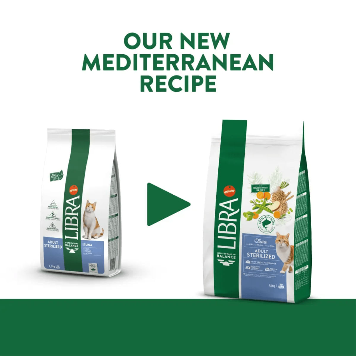 LIBRA Mediterranean Balance Sterilized, Ton, hrană uscată pisici sterilizate, 12kg - 1 | YEO