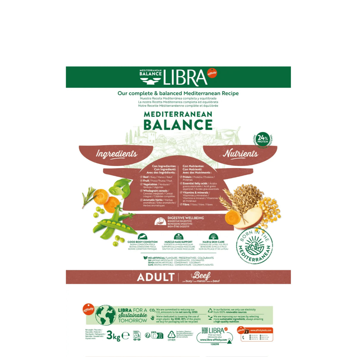 LIBRA Mediterranean Balance XS-XL, Vită, hrană uscată câini, 14kg - 3 | YEO