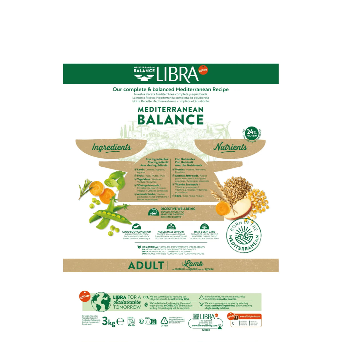 LIBRA Mediterranean Balance XS-XL, Miel, hrană uscată câini, 14kg - 3 | YEO