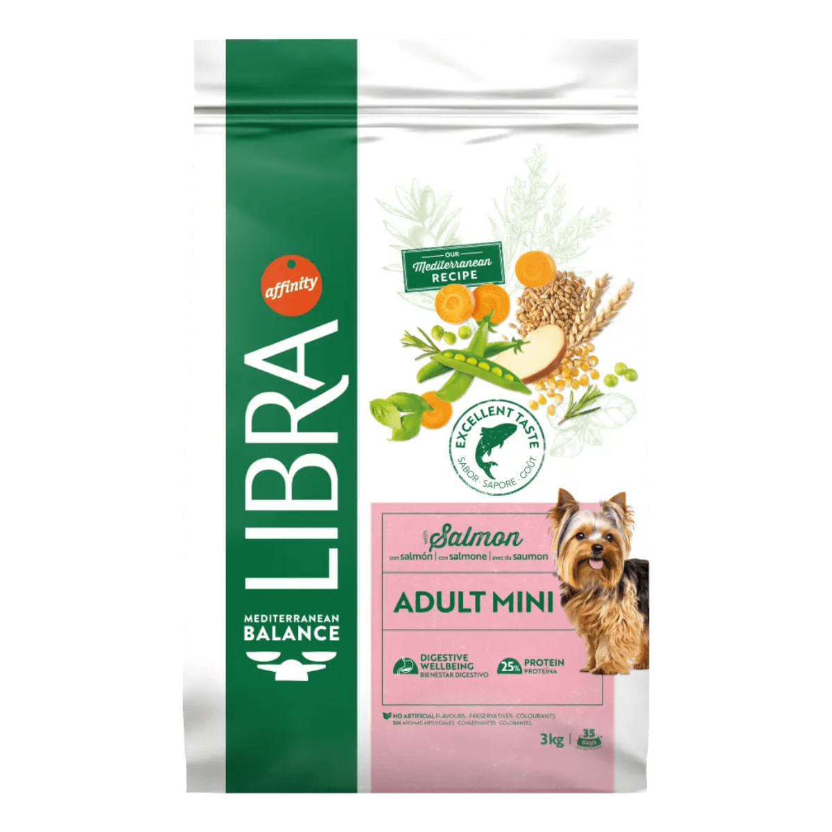 LIBRA Mediterranean Balance Mini Adult, XS-S, Somon, hrană uscată câini, 8kg