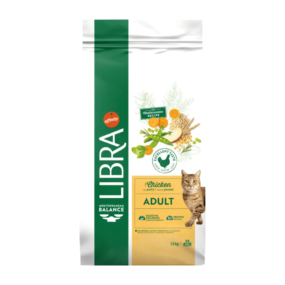 LIBRA Mediterranean Balance, Pui și Fructe, hrană uscată pisici, 12kg
