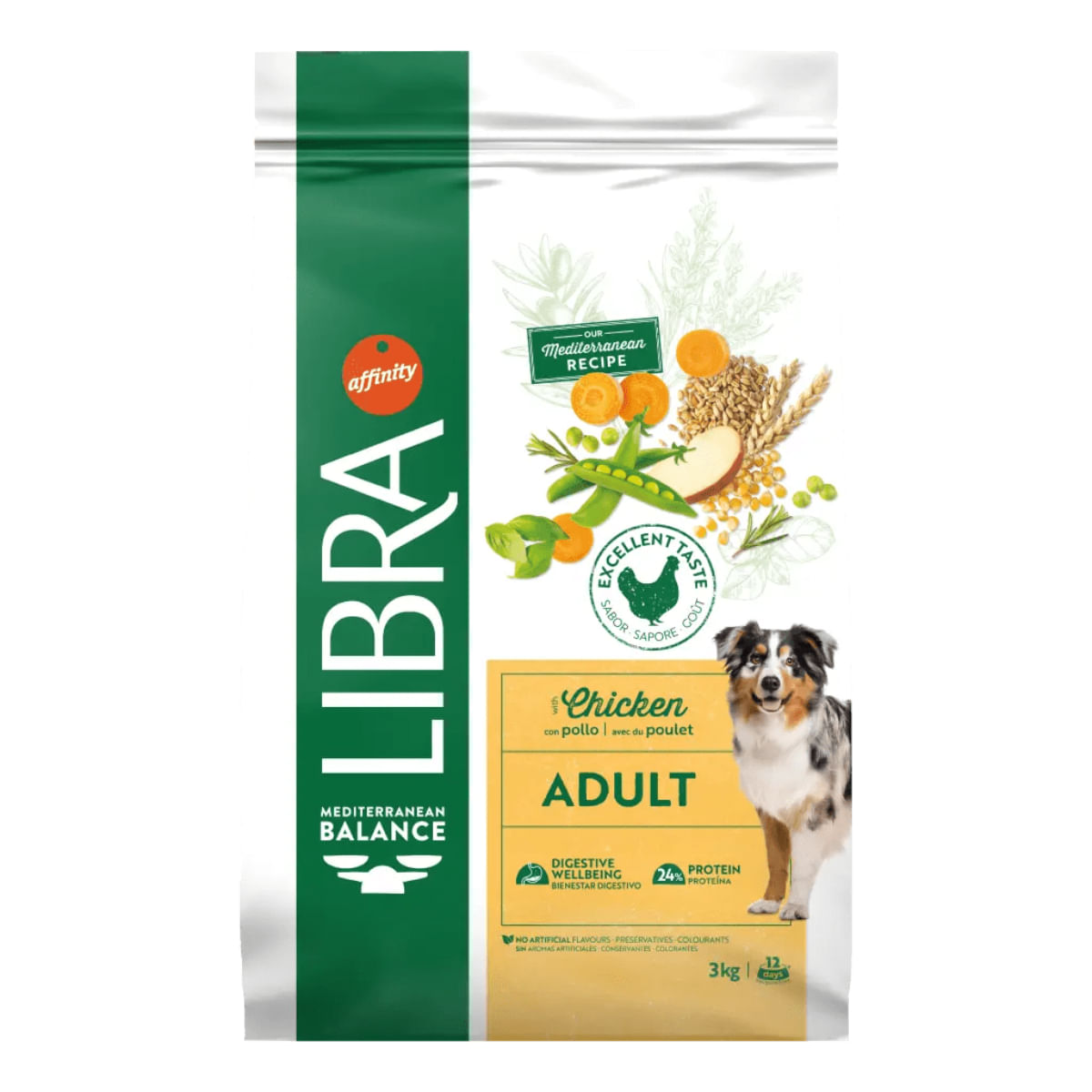 LIBRA Mediterranean Balance, XS-XL, Pui, hrană uscată câini, 14kg