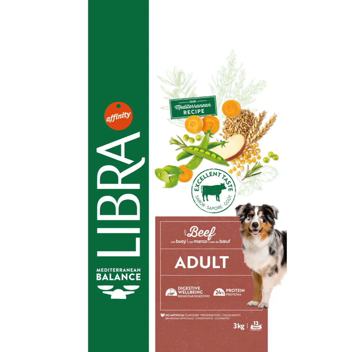 LIBRA Mediterranean Balance XS-XL, Vită, hrană uscată câini, 14kg