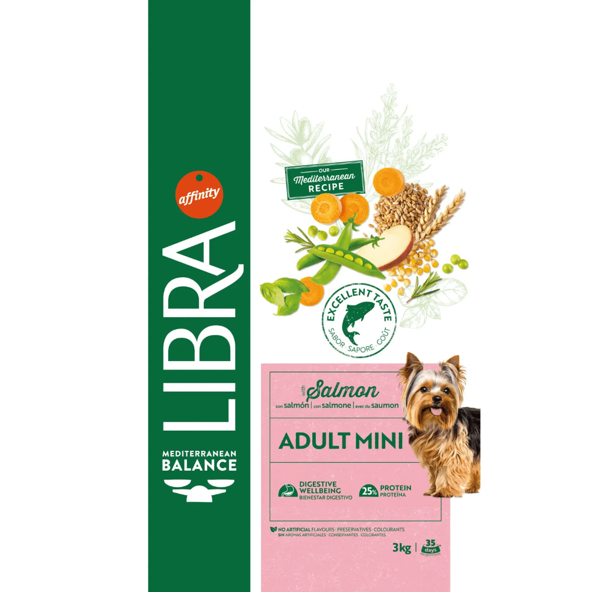 LIBRA Mediterranean Balance Mini Adult, XS-S, Somon, hrană uscată câini, 8kg