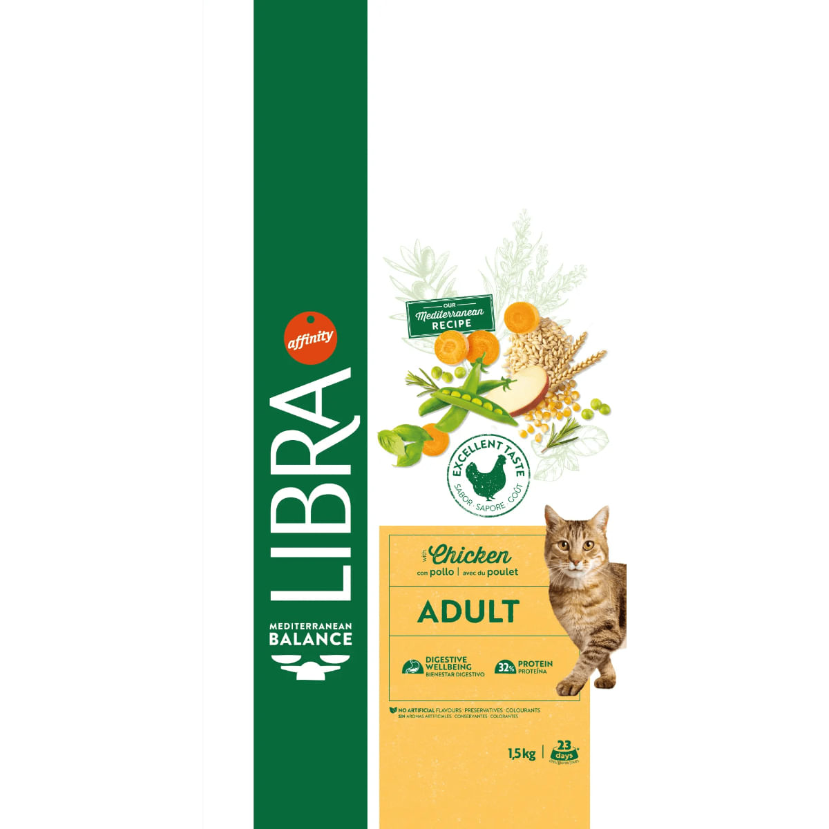 LIBRA Mediterranean Balance, Pui și Fructe, hrană uscată pisici, 12kg