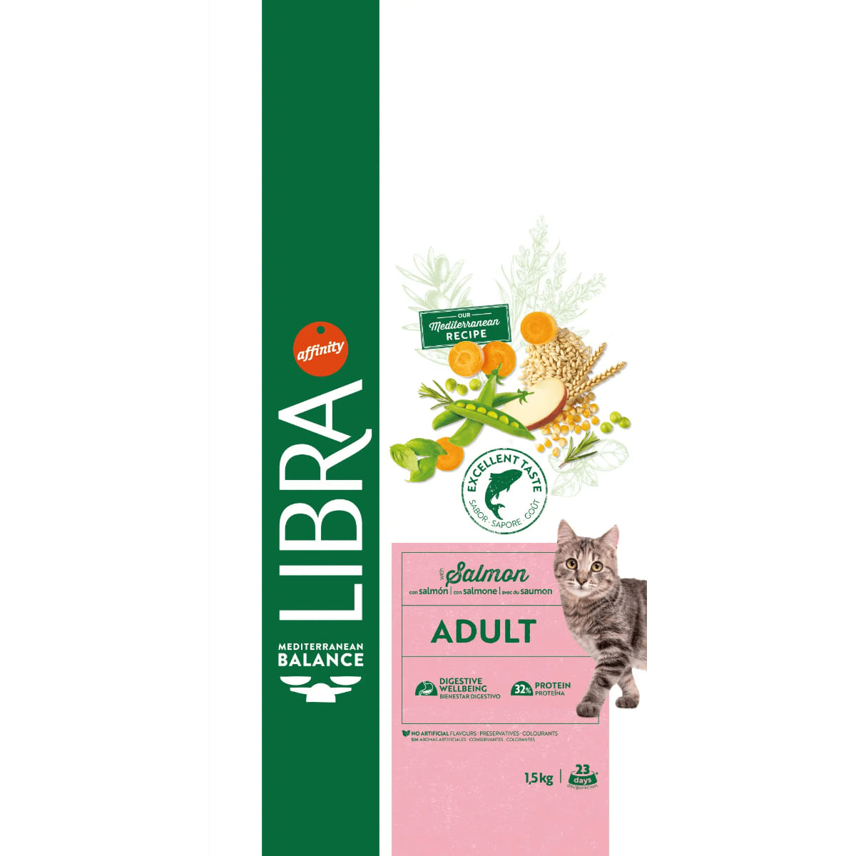LIBRA Mediterranean Balance, Somon, hrană uscată pisici, 12kg