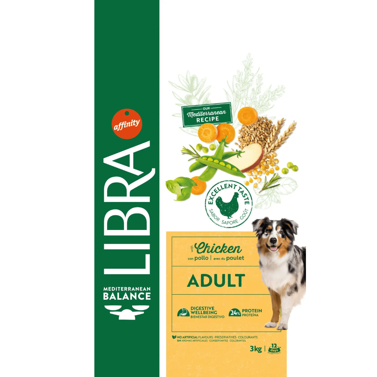 LIBRA Mediterranean Balance, XS-XL, Pui, hrană uscată câini, 14kg