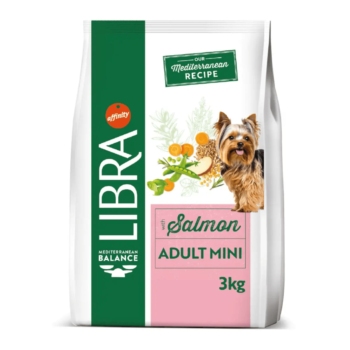LIBRA Mediterranean Balance Mini Adult, XS-S, Somon, hrană uscată câini, 8kg