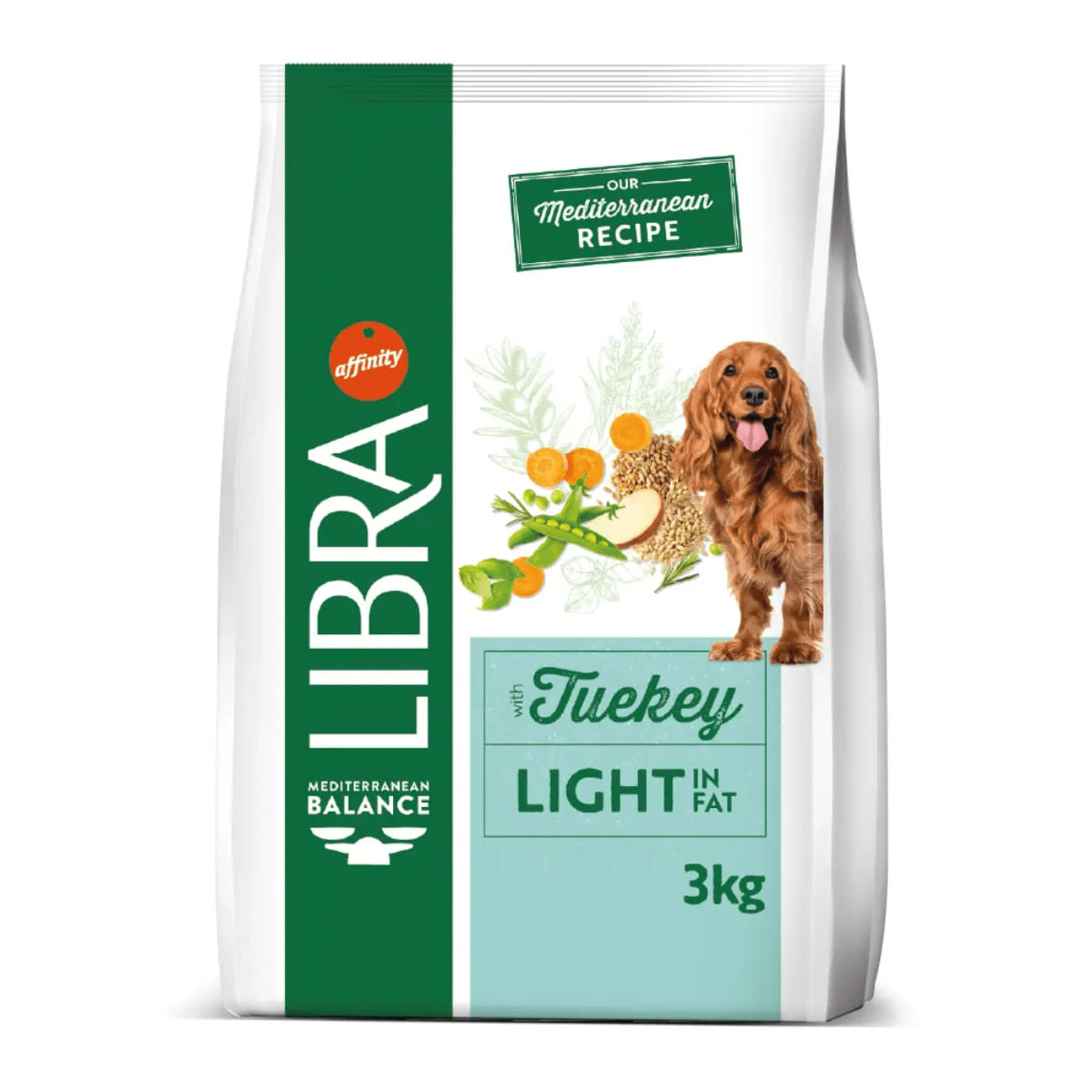 LIBRA Mediterranean Balance Light in Fat, XS-XL, Curcan, hrană uscată câini, obezitate, 12kg