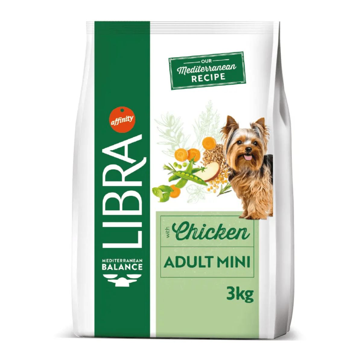 LIBRA Mediterranean Balance Mini Adult, XS-S, Pui și Fructe, hrană uscată câini, 8kg
