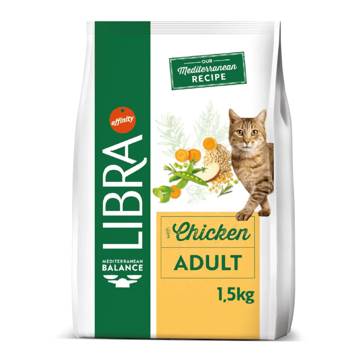 LIBRA Mediterranean Balance, Pui și Fructe, hrană uscată pisici, 12kg