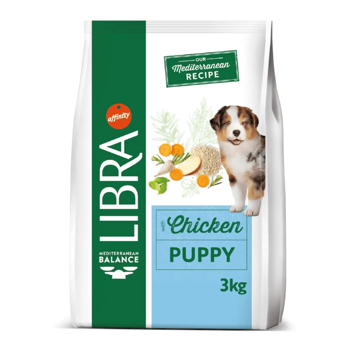 LIBRA Mediterranean Balance Puppy, XS-XL, Pui, hrană uscată câini junior, 12kg