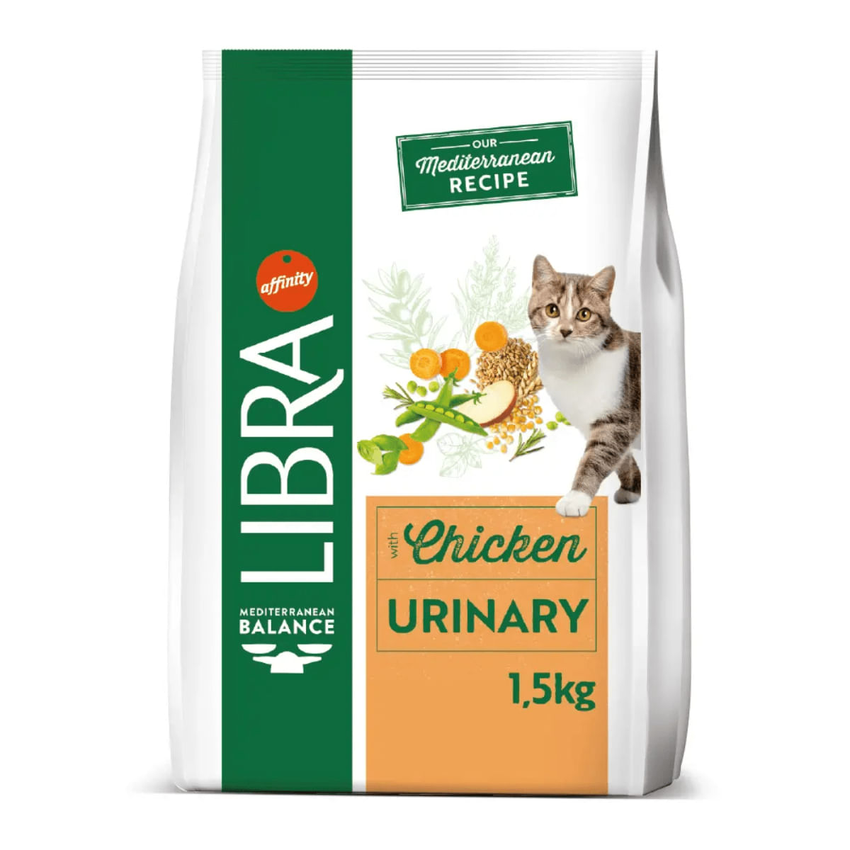 LIBRA Mediterranean Balance Urinary, Pui, hrană uscată pisici, sistem urinar, 8kg