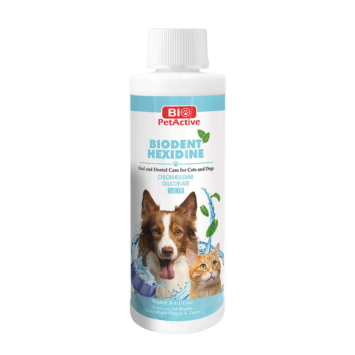 BIO PETACTIVE Biodent Hexidine Oral & Dental Care, XS-XL, apă de gură câini și pisici, antibacterian, anti-tartru, flacon, 50ml - 1 | YEO