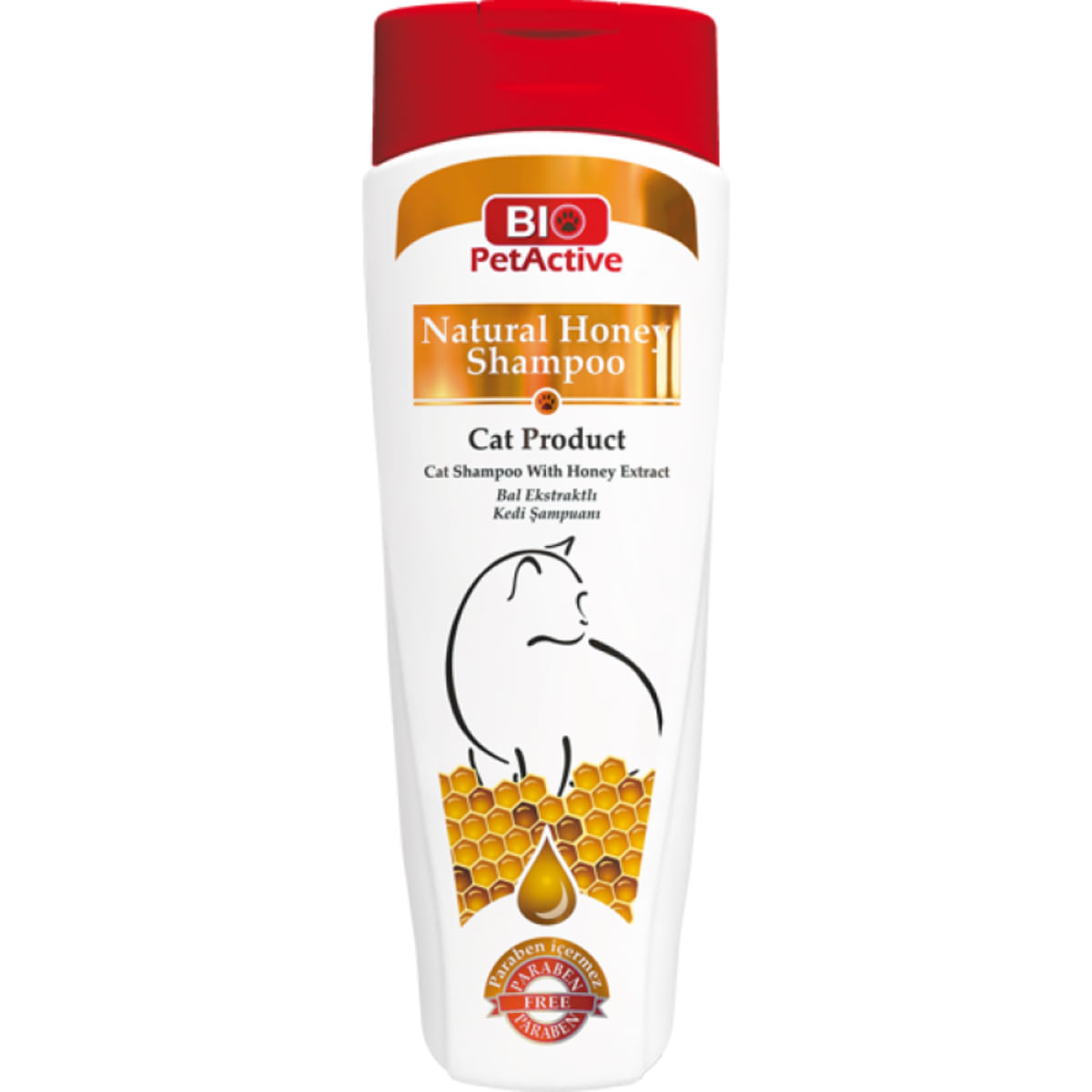 BIO PETACTIVE Natural Honey, șampon pisici, descâlcirea blănii, flacon, 400ml