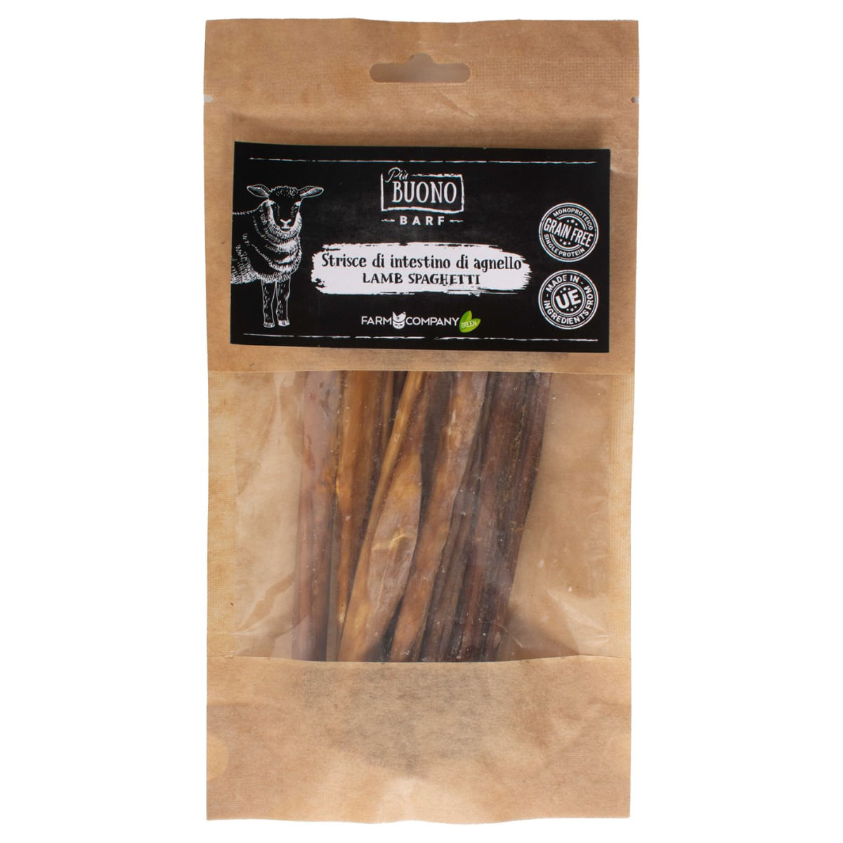 PIU BUONO Strips Intestine de Miel, XS-XL, punguță recompense câini, 50g - 1 | YEO