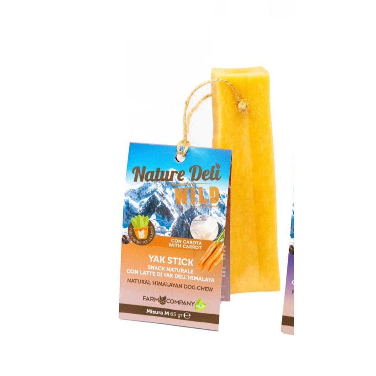 PIU BUONO Baton din Branza de YAK, M, Brânză și Morcov, recompense câini, 65g - 1 | YEO