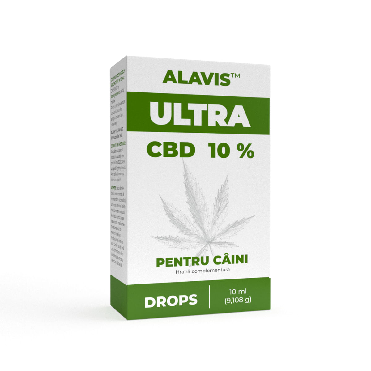 ALAVIS Ultra CBD 10%, supliment sistem nervos & calmante câini, suspensie orală ALAVIS Ultra CBD 10%, XS-XL, supliment sistem nervos & calmante câini și pisici, flacon, 10ml suspensie orală - 1 | YEO
