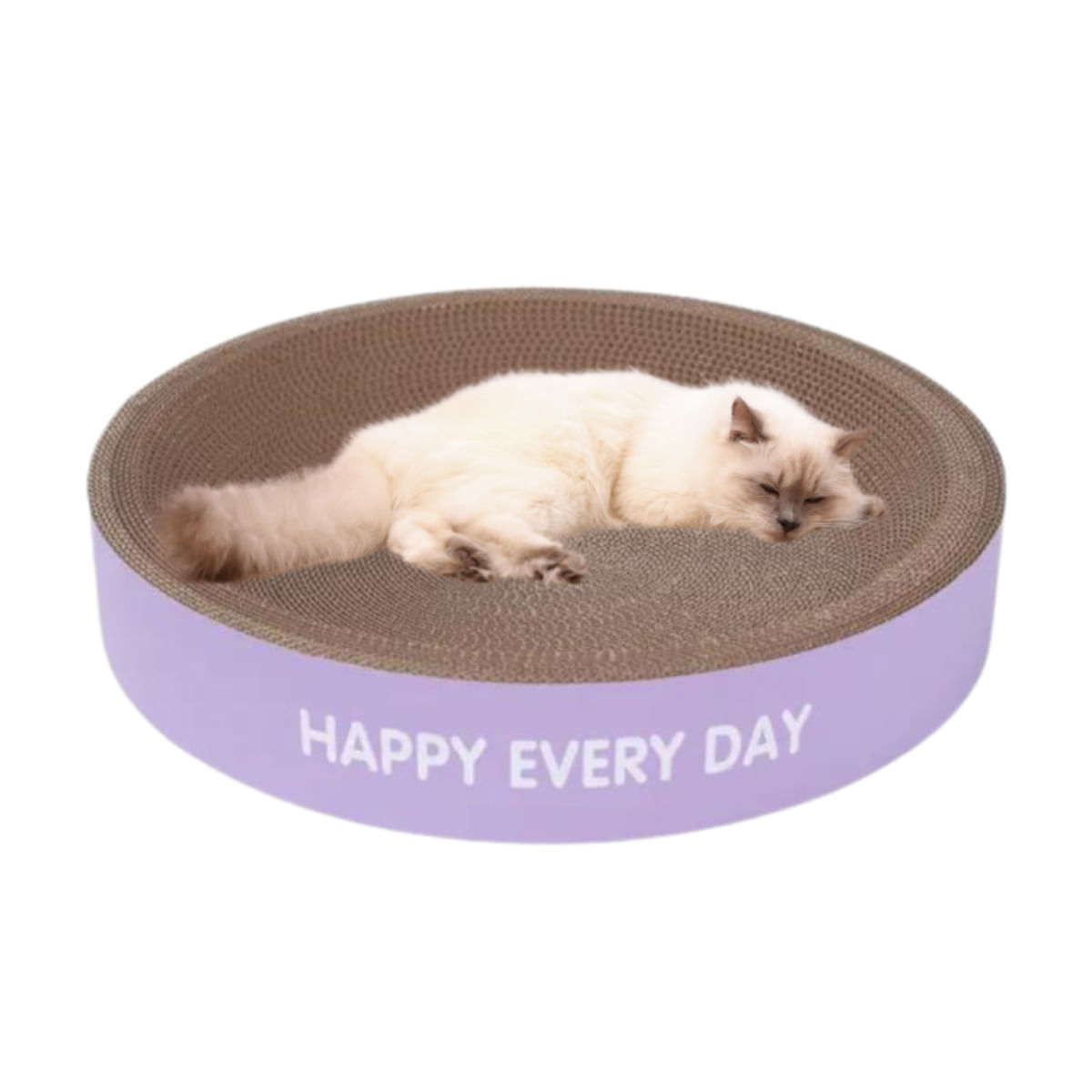 SHAW Patut, scratcher pisici, carton, mov, ⌀45cm - 2 | YEO