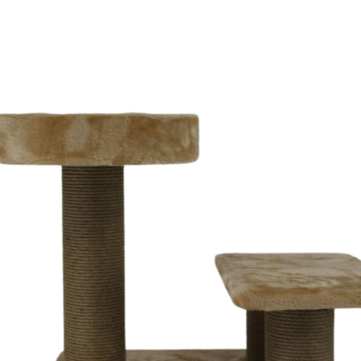 SHAW Istanbul, ansamblu de joacă pisici, 5 etaje, 1 căsuța, MDF și pluș, elemente de zgâriat, elemente hamac, bej, 52x100x172cm