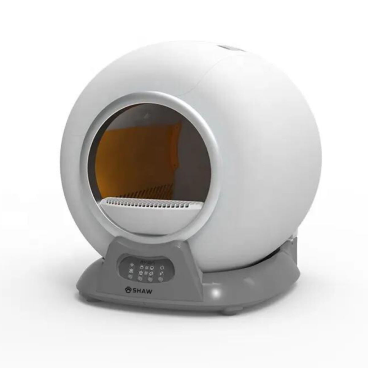 SHAW Smart V2, litieră automată pisici, cu filtru, auto-curățare, aplicație mobilă, sterilizare, alb, 48 x 50.1 ⌀24.5 cm