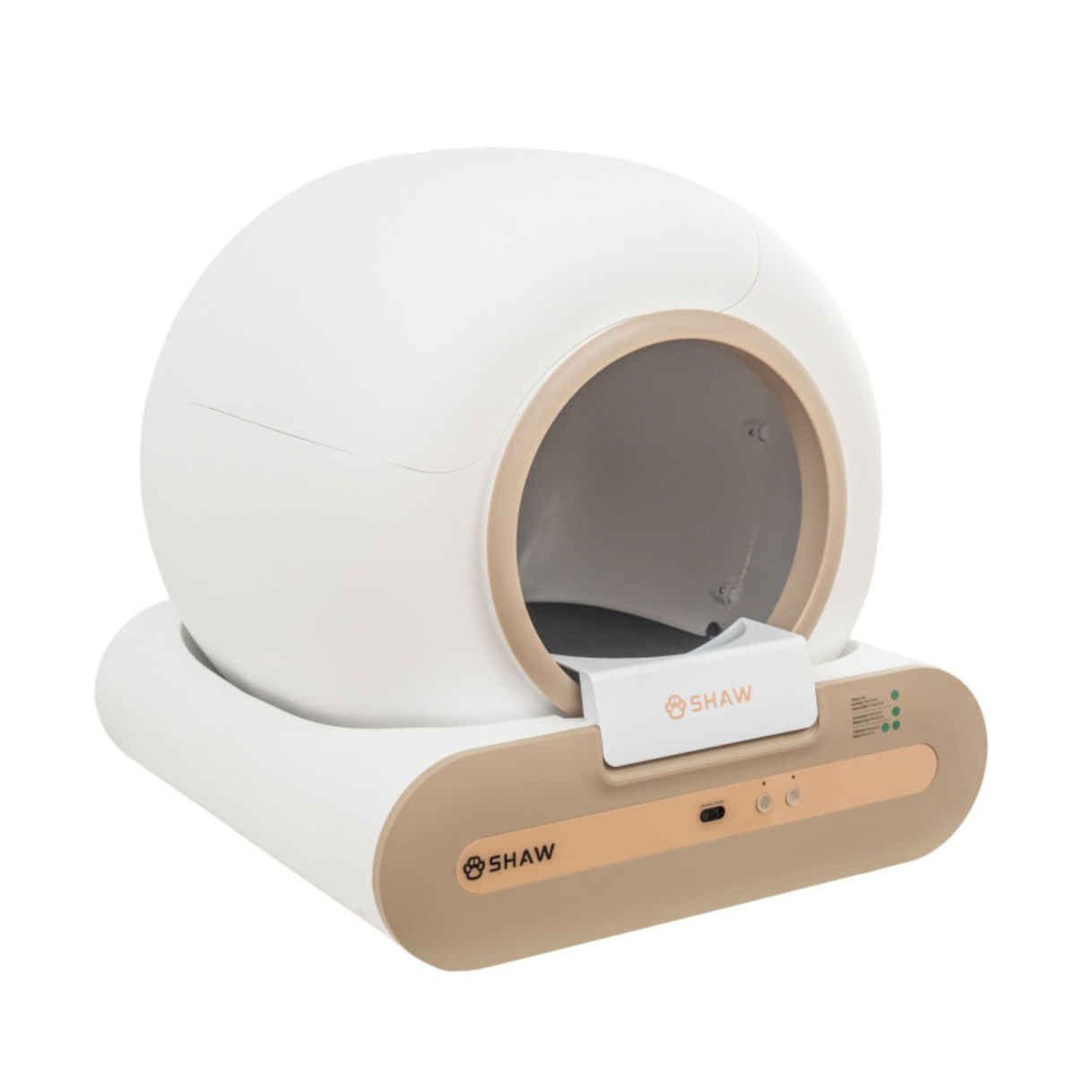SHAW Smart Plus, litieră automată pisici, cu filtru, auto-curățare, aplicație mobilă, ionizare, alb, 53 x 48.5 x 50.5 ⌀24.5 cm