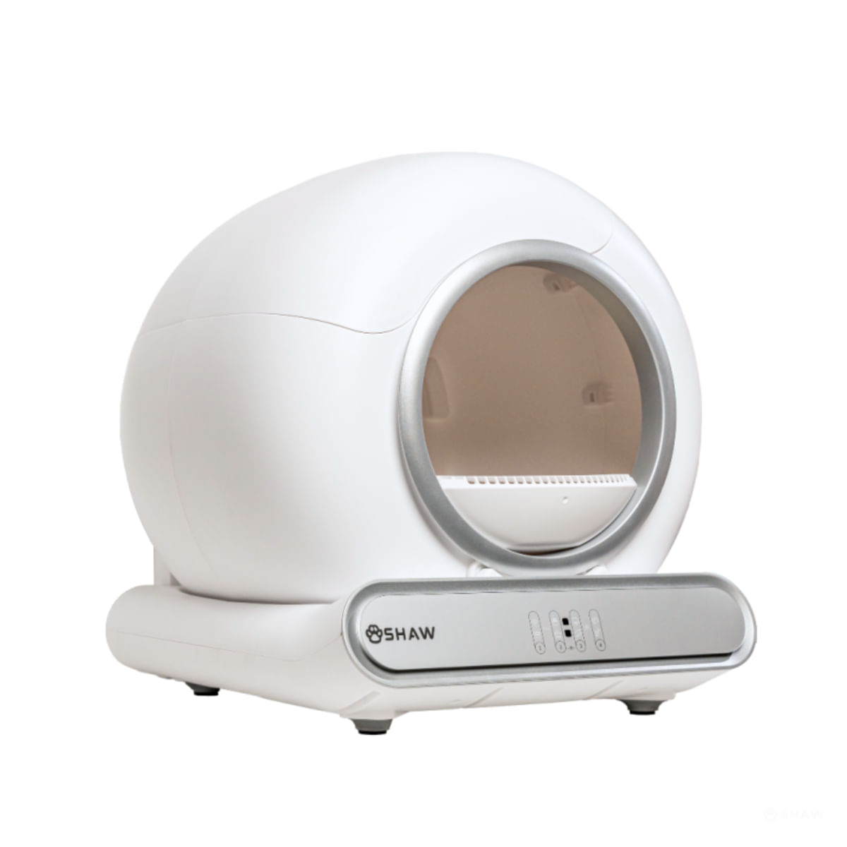 SHAW Smart V3, litieră automată pisici, cu filtru, auto-curățare, aplicație mobilă, ionizare, alb 48 x 50.1 cm