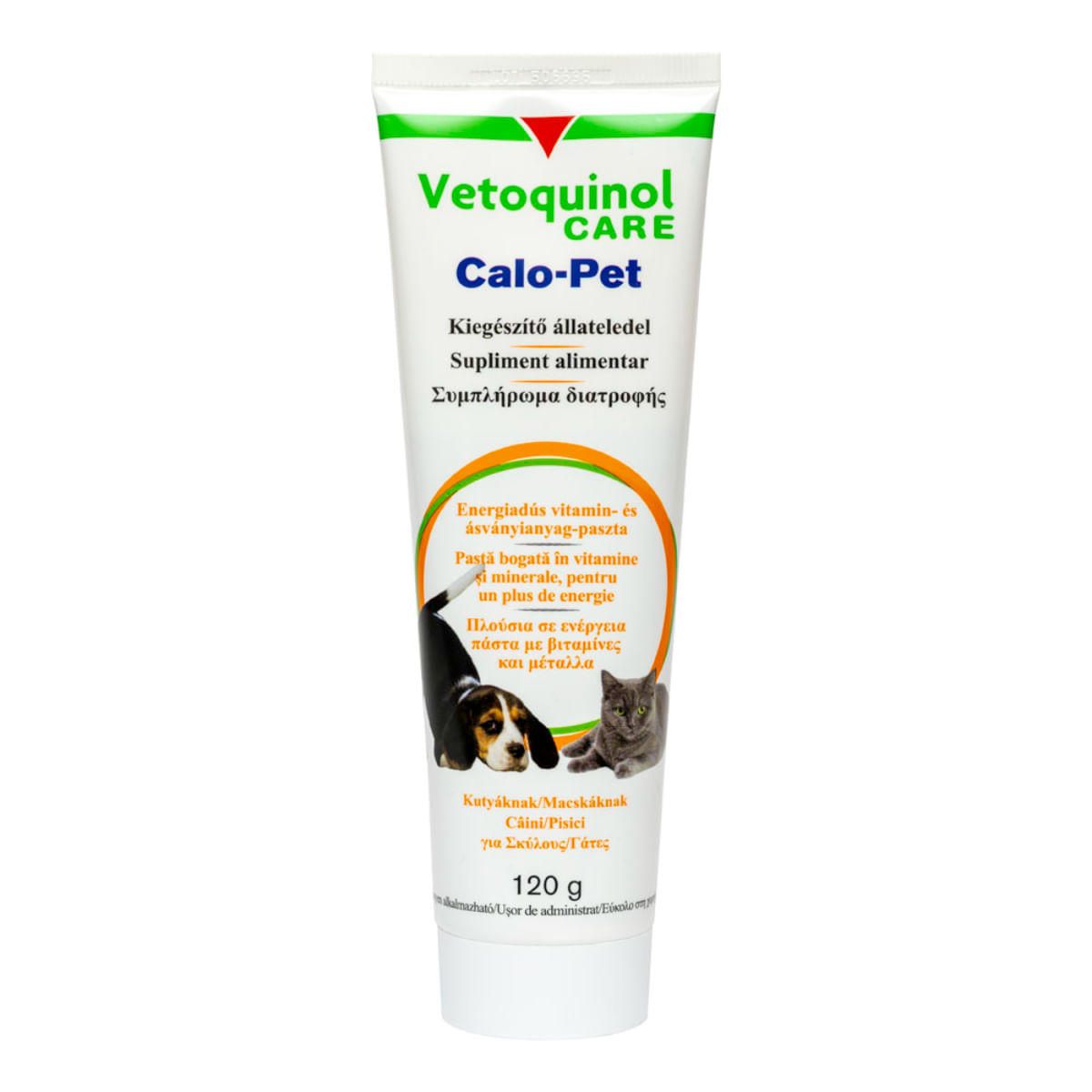 VETOQUINOL Calo-Pet, multivitamine convalescență câini, gel VETOQUINOL Calo-Pet, XS-M, multivitamine convalescență câini și pisici, flacon, 120g gel - 1 | YEO