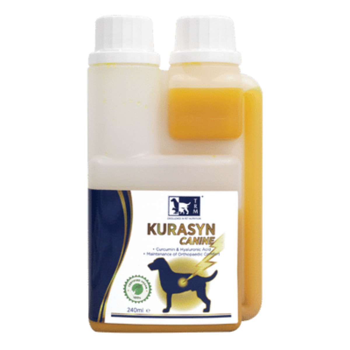 TRM Kurasyn, supliment sistem articular câini, suspensie orală TRM Kurasyn, XS-XL, supliment sistem articular câini, flacon, 240ml suspensie orală - 1 | YEO