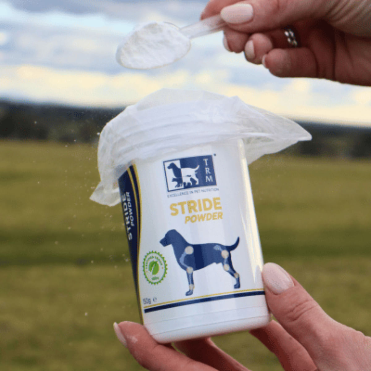 TRM Stride Powder, supliment sistem articular câini, pudră TRM Stride Powder, XS-XL, supliment sistem articular câini, flacon, 150g pudră - 2 | YEO