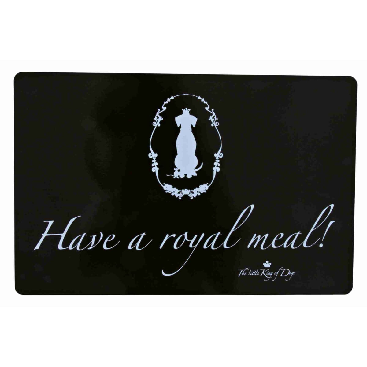 TRIXIE King of Dogs, covoraș câini, dreptunghiular, antiderapant, plastic, negru, 1buc 44x28cm - 1 | YEO