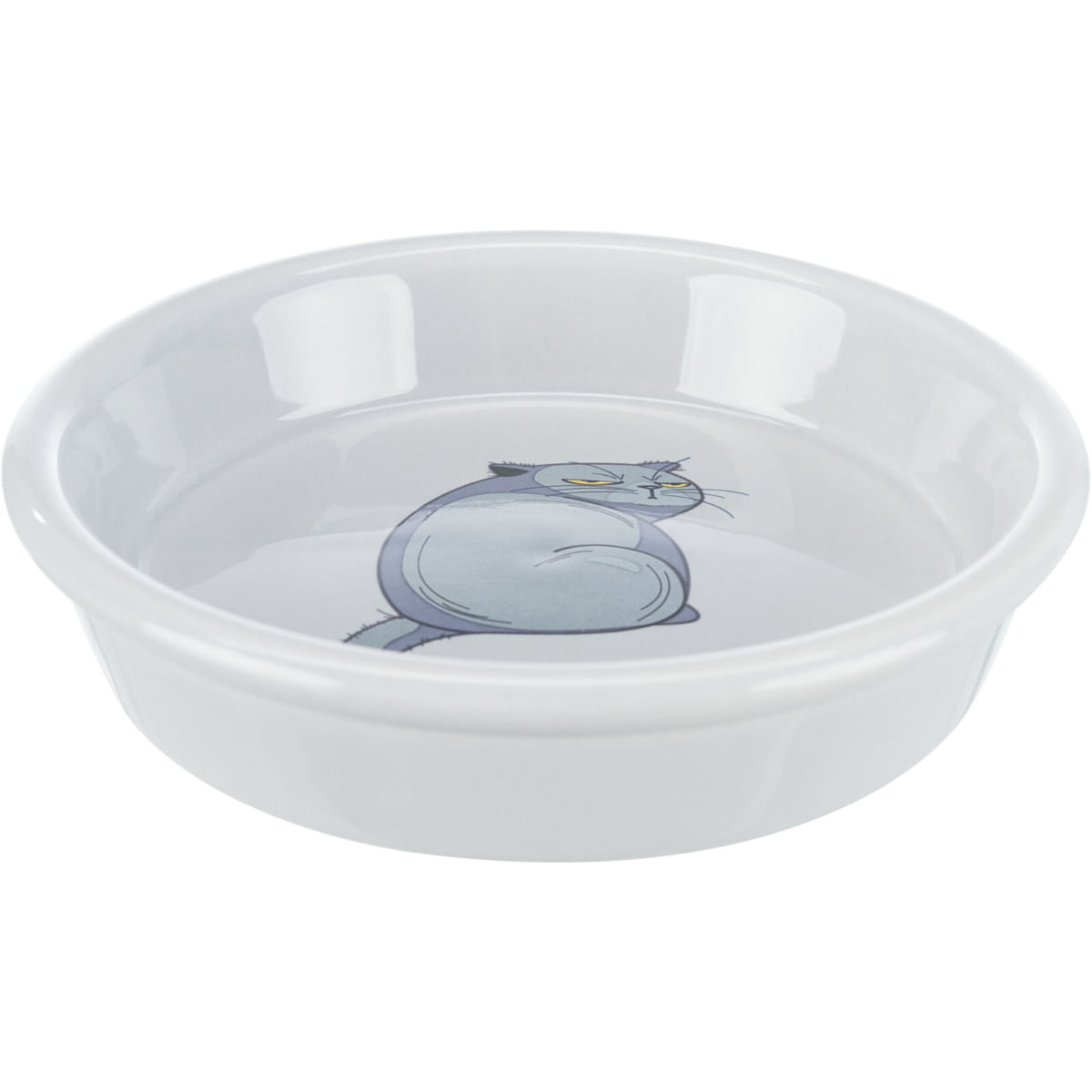 TRIXIE Cat, castron pisici, rotund, ceramică, gri, 0.25l, ⌀13cm - 1 | YEO