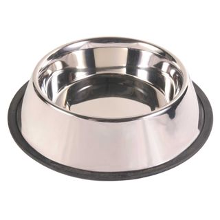 TRIXIE, castron câini, rotund, antiderapant, inox, argintiu, L-XL(2.8l, ⌀32cm)