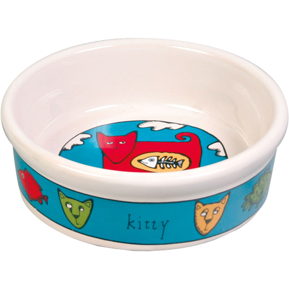 TRIXIE Cat Party, castron pisici, rotund, ceramică, diverse culori, XS-S(0.2l, ⌀12cm)