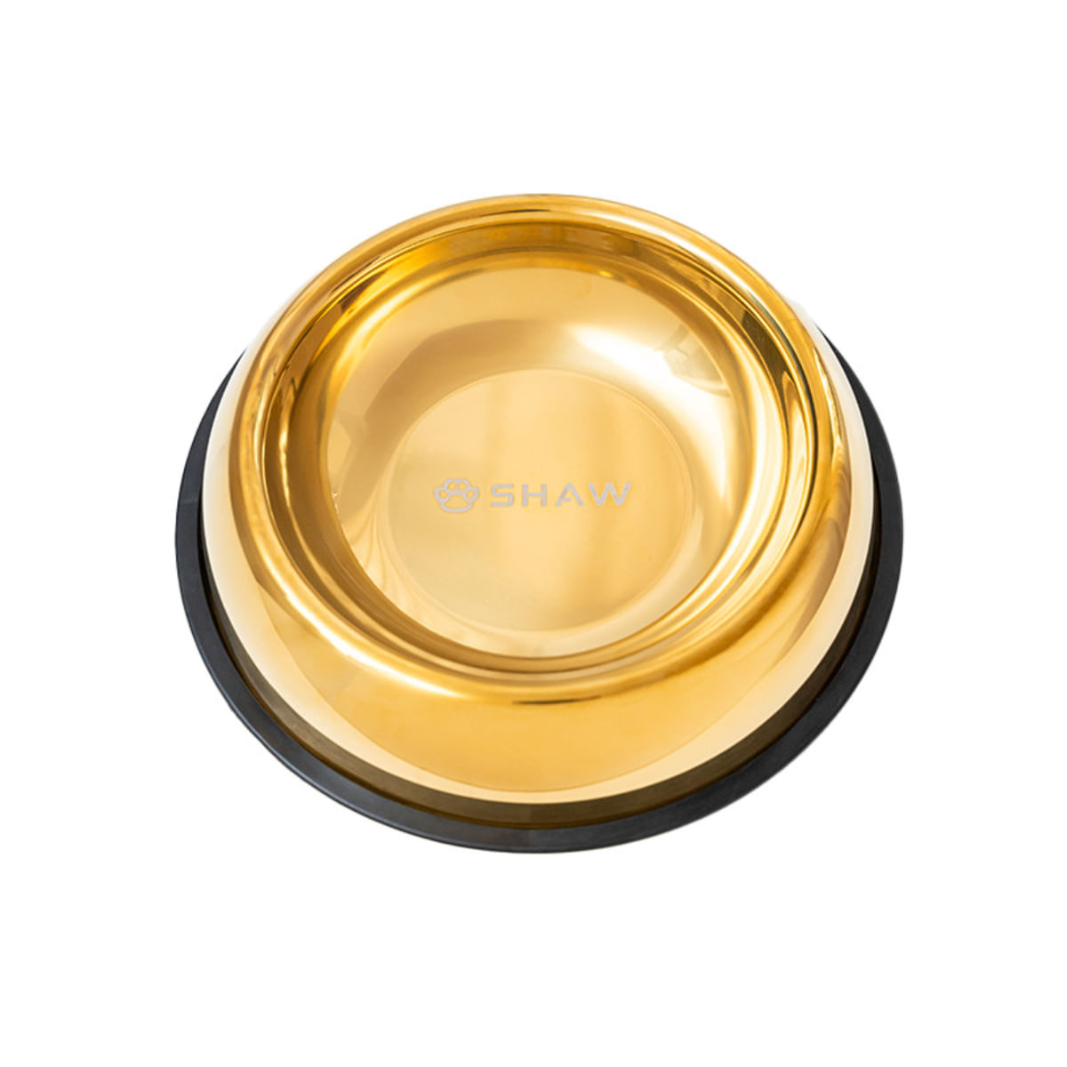 SHAW, castron câini, rotund, antiderapant, inox, auriu, S-L(⌀26cm) - 3 | YEO